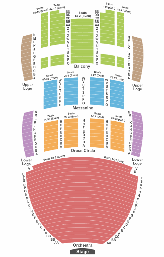 San Diego Civic Theatre Hamilton Seating Chart